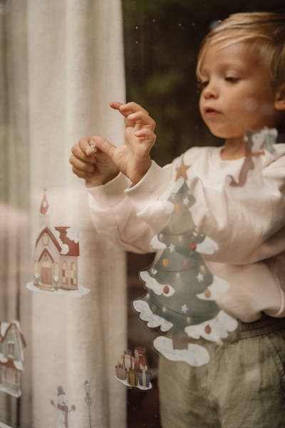 Naklejki wielokrotnego użytku Little Dutch X-MAS - na okno