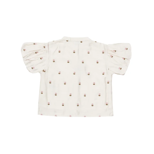 Dziecięca bluzka Donsje Ezrah roses warm white 4095401 0003