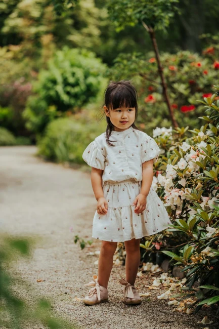 Bluzka dziewczęca Donsje Ezrah roses warm white 4095401 0003