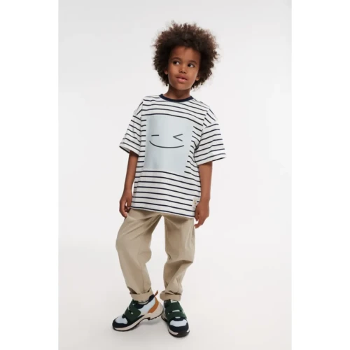 Koszulka t-shirt Liewood Tyler Smiley stripe classic navy