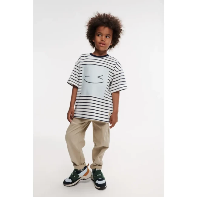Koszulka t-shirt Liewood Tyler Smiley stripe classic navy