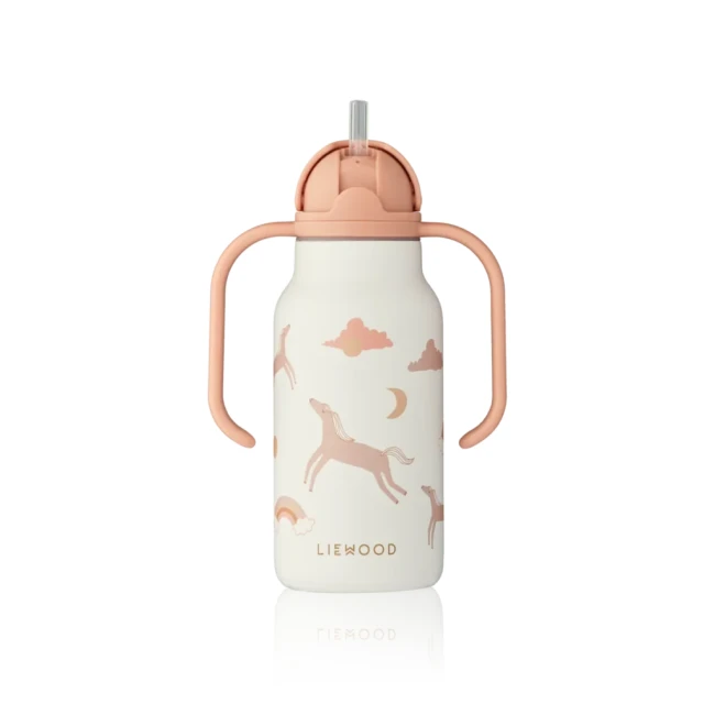 Stalowy bidon ze słomką Liewood Kimmie bottle 250ml Dream