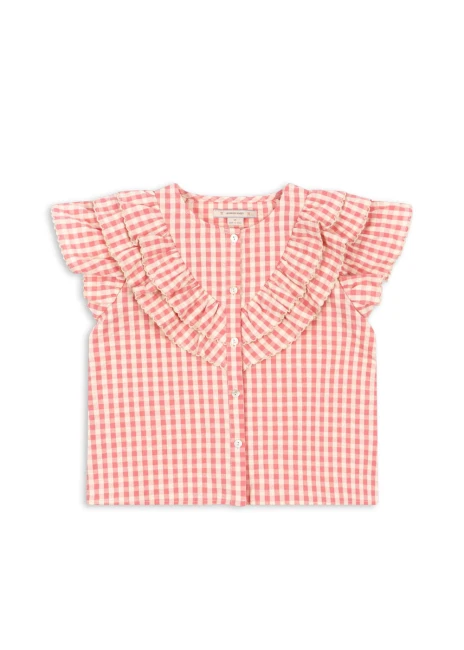 Konges Slojd koszula Kim Frill Flamingo Plume Check