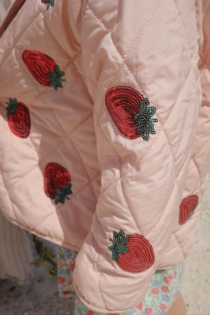 Kurtka Konges Slojd Flora strawberry