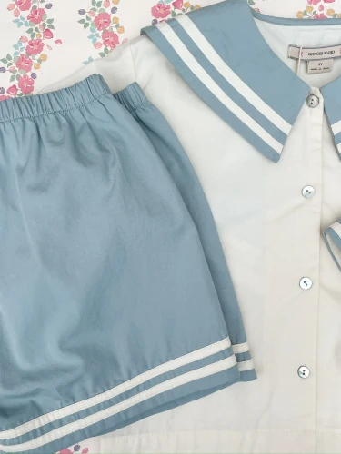 Konges Slojd spodenki Celebration Sailor shorts ashley blue