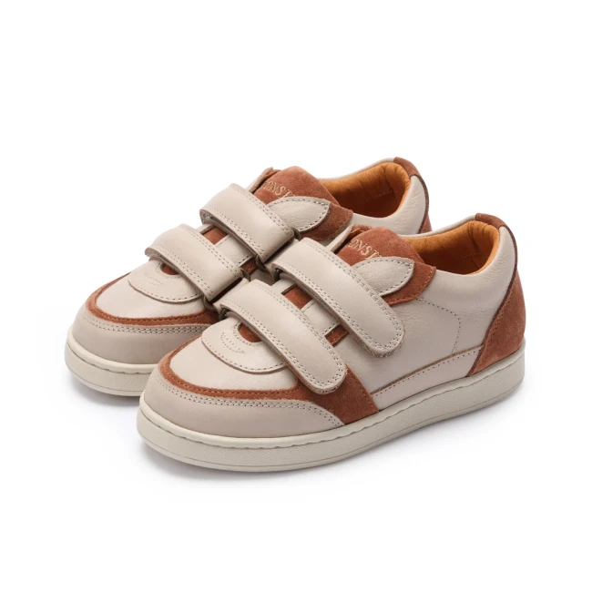 Donsje Obuwie dziecięce sneakers Malti Ivory Leather 2029200 CL043