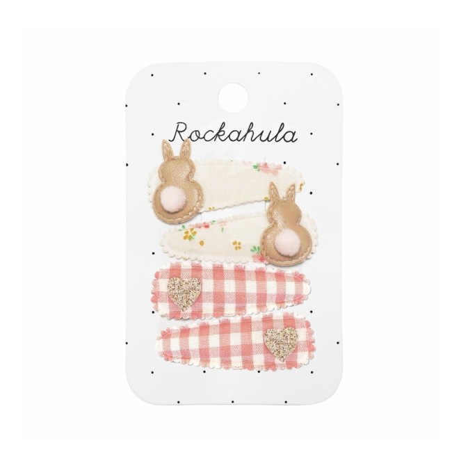 Spinki do włosów Rockahula Kids Tiny Blossom Bunny Fabric