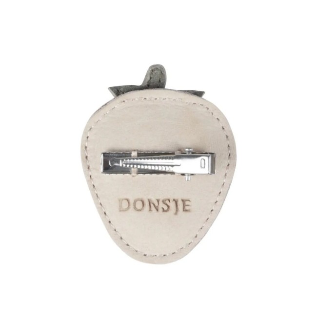 Donsje Skórzana spinka do włosów Nanoe Hairclip – Strawberry