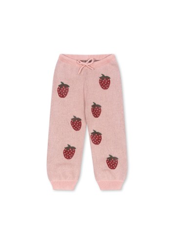 Konges Slojd spodnie Lapis lurex pants strawberry