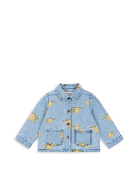 Dziecięca kurtka Konges Slojd Magot denim jacket lemon
