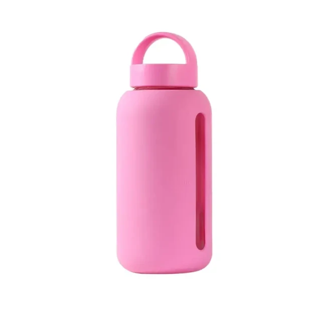 Bink Szklana butelka do monitorowania dziennego nawodnienia Day Bottle Bubble Gum 800ml