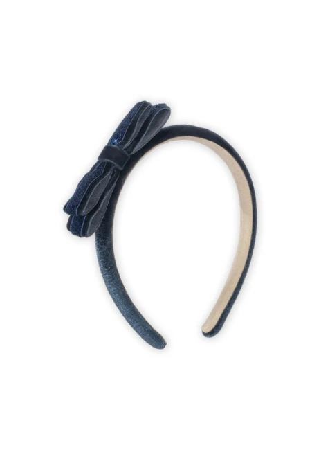 Konges Slojd przepaska do włosów velvet bow navy blazer KS101862