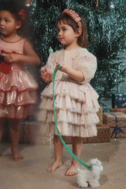 Konges Slojd przepaska do włosów glitter bow mellow rose