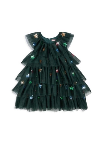 Konges Slojd sukienka Yvonne christmas dress hunter green