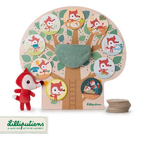 Lilliputiens Drewniana tablica magnetyczna Mój dzień Lisiczka Alice 2 lata +