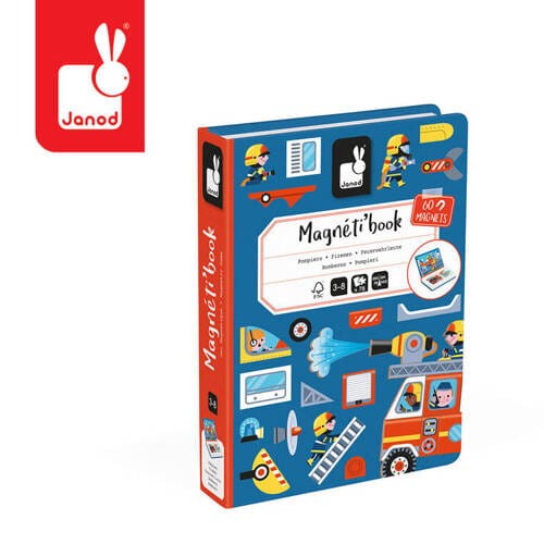 Janod Magnetibook Magnetyczna Układanka Straż pożarna