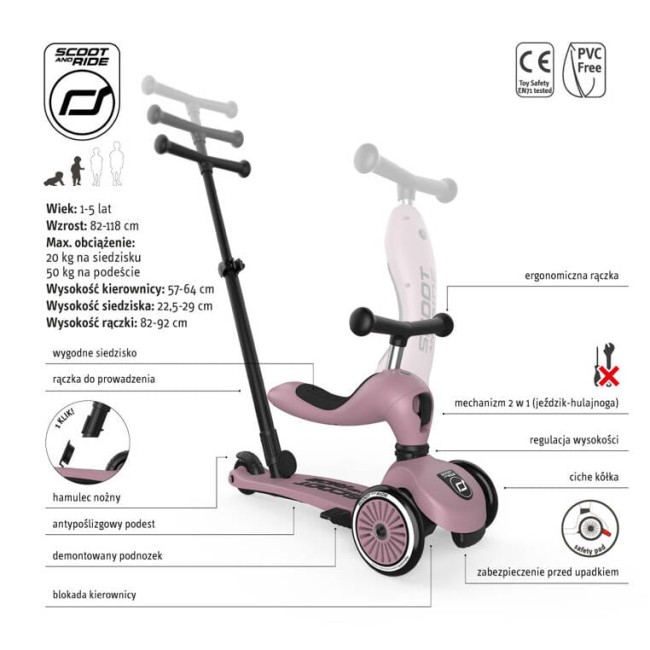 Jeździk Scootandride Highwaykick Wildberry 12614