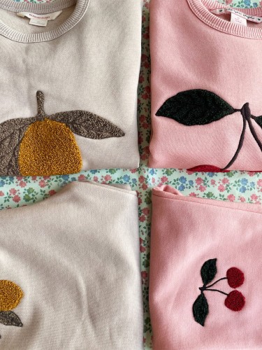 Dziecięca bluza Konges Slojd Lou Terry mellow rose ks5821