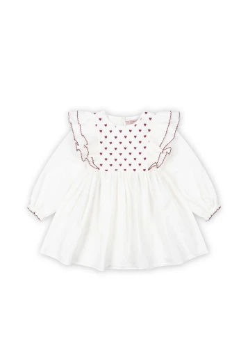 Konges slojd sukienka Coeur dress pure white KS101933 S00031