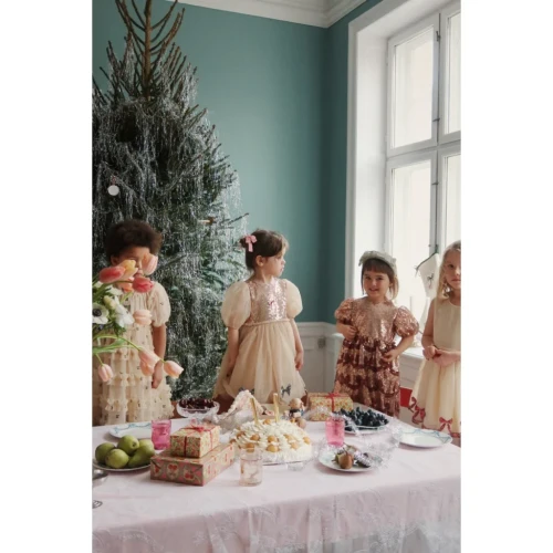 Dziecięca spódnica Konges Slojd Starla bow wow gold blush