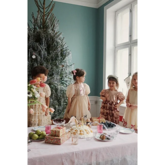 Dziecięca spódnica Konges Slojd Starla bow wow gold blush