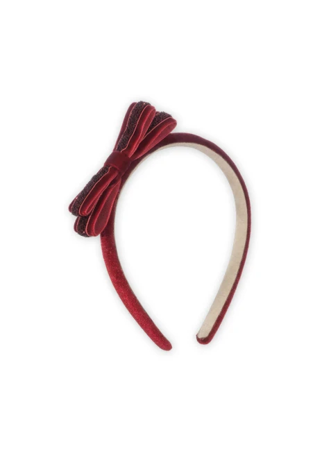 Konges Slojd przepaska do włosów Velvet bow red KS101862 S10015