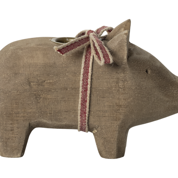 Maileg dekoracja bożonarodzeniowa Pig small nature