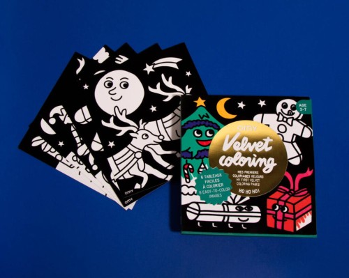 Omy zestaw 6 welwetowych kolorowanek HOHOHO