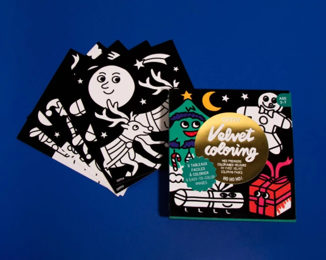 Omy zestaw 6 welwetowych kolorowanek HOHOHO