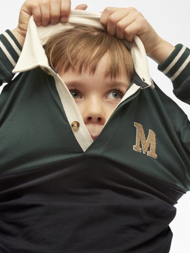 Dziecięca bluzka Minymo polo t-shirt dark navy