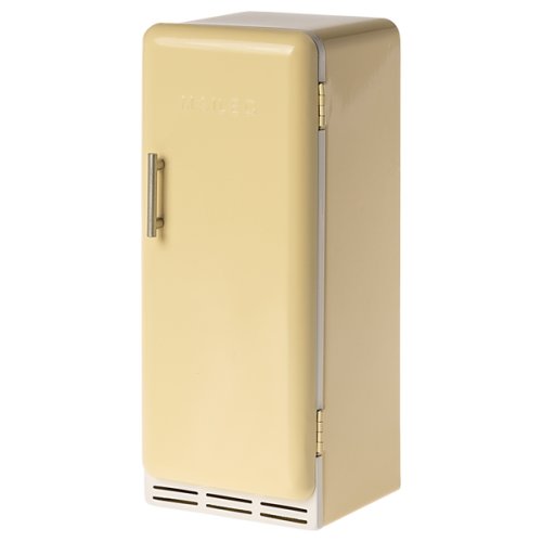 Lodówka Maileg Miniature fridge metal yellow