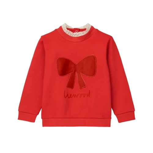Liewood bluza Rakel holiday bow dark red