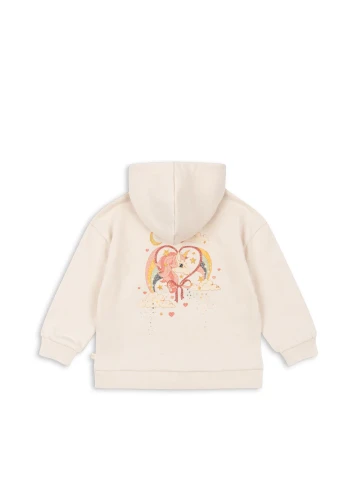 Rozpinana bluza Konges Slojd z kapturem Lou ecru KS101570