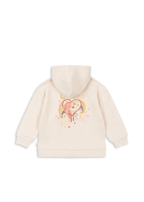 Rozpinana bluza Konges Slojd z kapturem Lou ecru KS101570