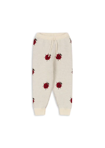 Konges Slojd spodnie Lapis Knit pants ladybug KS101555 P05093