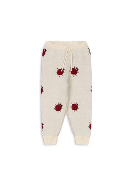 Konges Slojd spodnie Lapis Knit pants ladybug KS101555 P05093