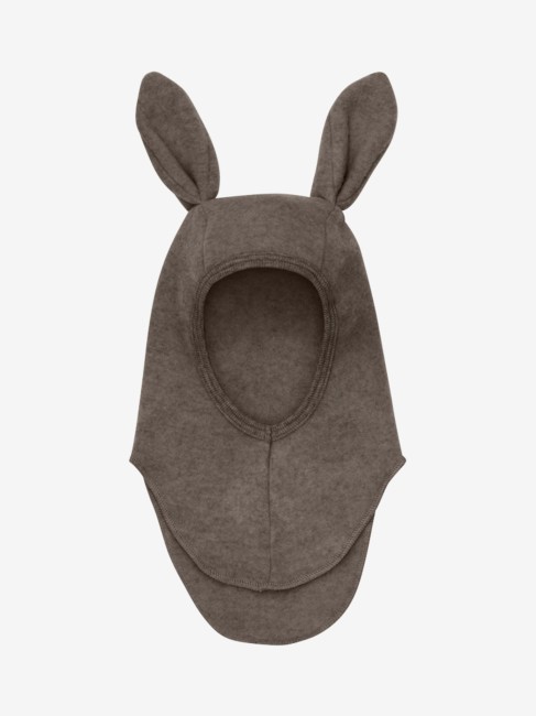 HUTTEliHUT czapka kominiarka Ears wool fleece brown melange 6550 2152