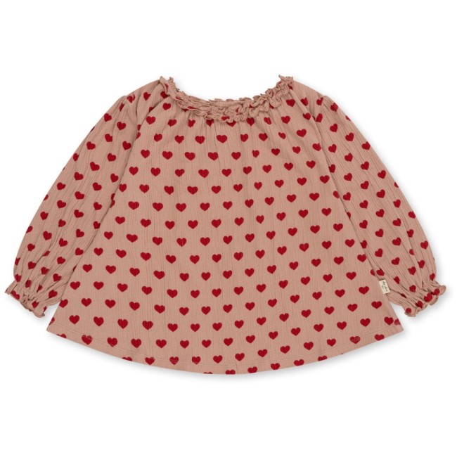 Konges Slojd Chleo blouse coeur mahogany