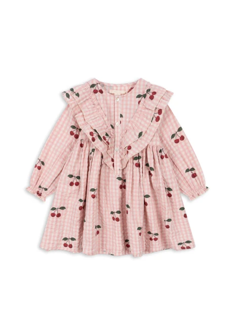 Konges Slojd sukienka Kim dress Cherry check KS101547 P00011