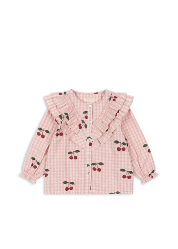 Konges Slojd koszula Kim frill Cherry check KS101546 P00011