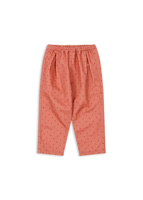 Konges Slojd spodnie Nola pants mahogany dot KS101636 P30016