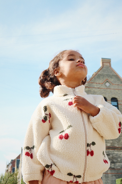 Konges Slojd kurtka pluszowa Jody teddy jacket Cherry