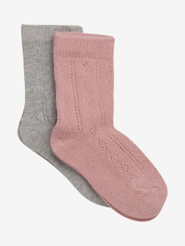 Minymo skarpetki 2pack light grey melange 6025 130