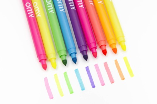 Flamastry neonowe OMY 9szt.