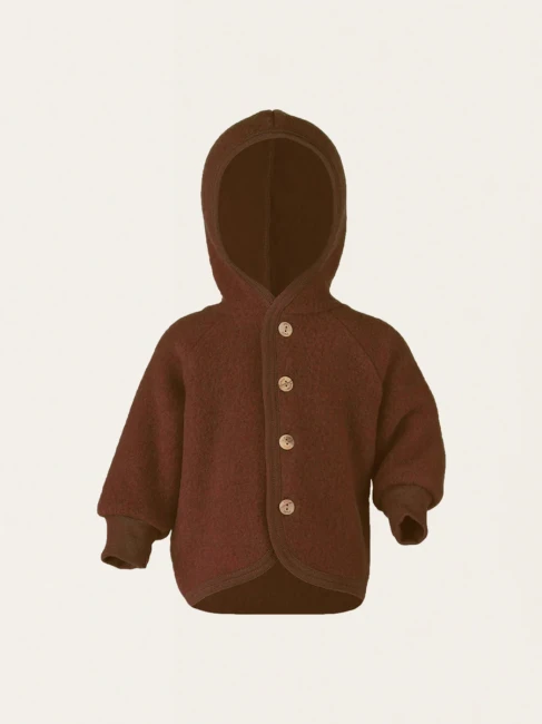 Engel Natur Kurtka z kapturem wełna merino Cinnamon Melange