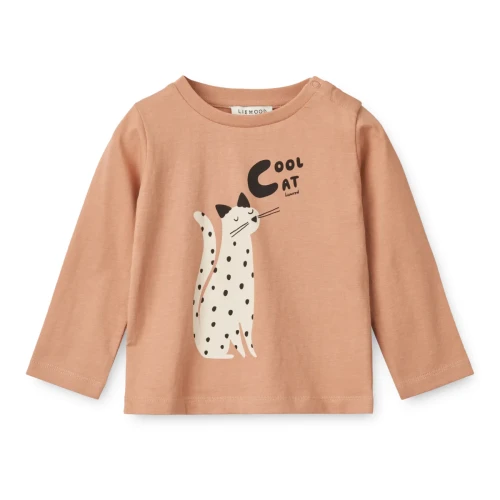 Liewood bluzka Apia Cat tuscany rose