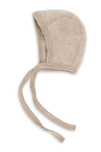 Engel Natur Bonetka z wełny merino sand melange