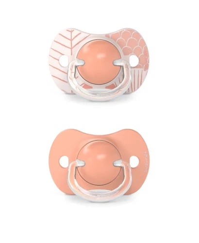 Suavinex Smoczek fizjologiczny SX Pro silikonowy 2szt. 8m+ brzoskwiniowy dreams 1022