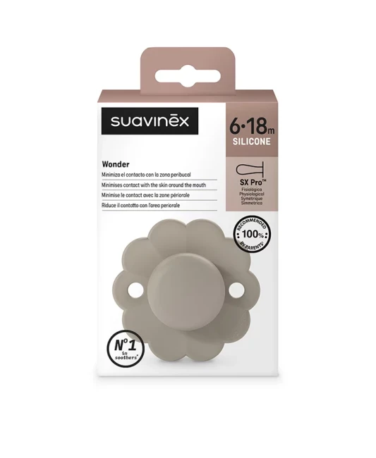 Fizjologiczny smoczek Suavinex SX Pro 6-18m GRAY CLOUDS Wonder 0250