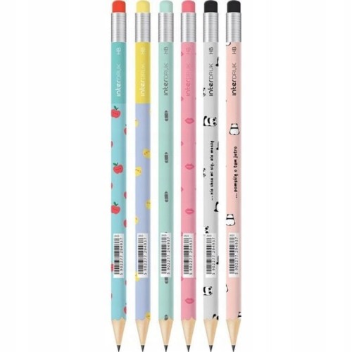 Interdruk ołówek HB z gumką Sweet girl